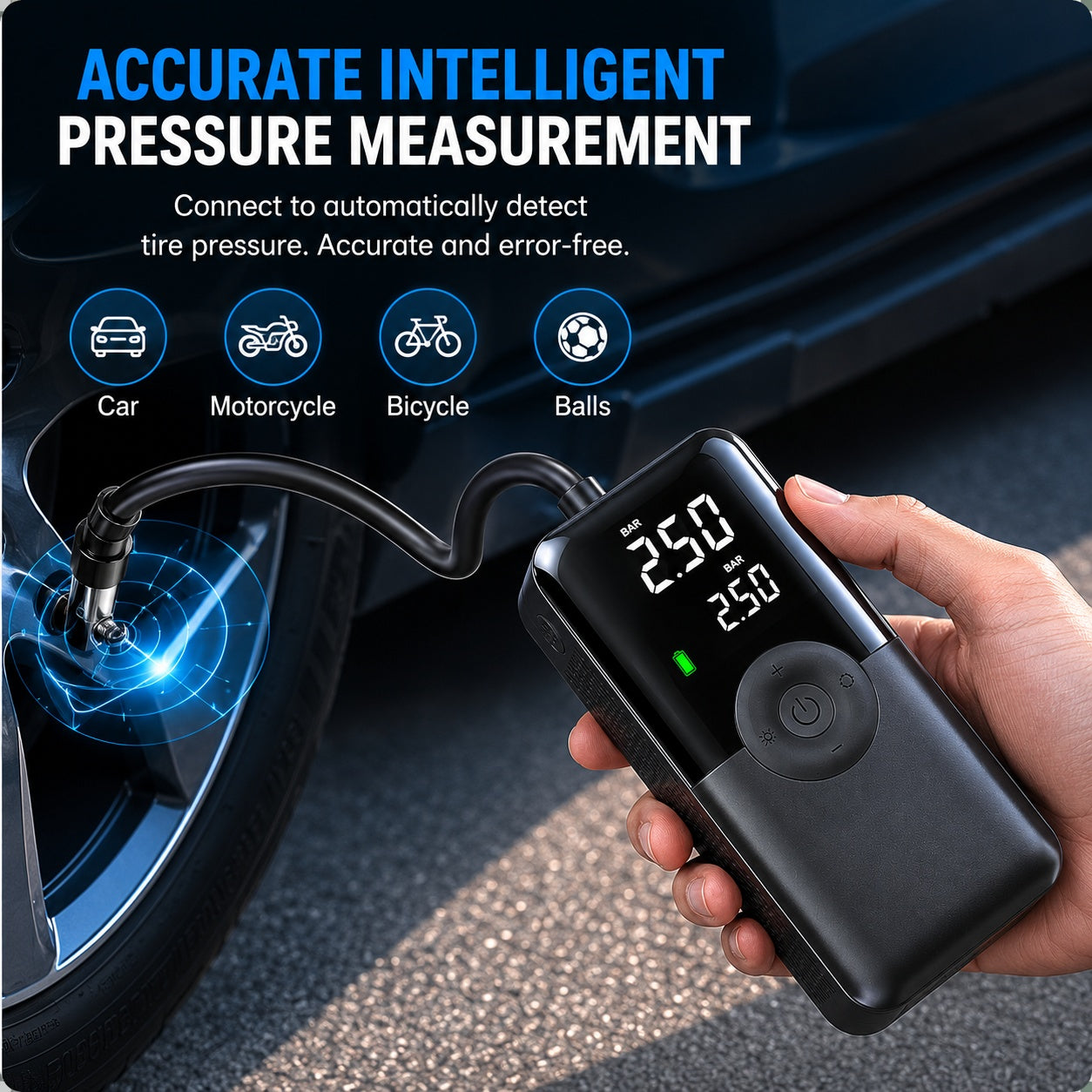 Carviteck™ AirGo X1 Cordless Tire Inflator