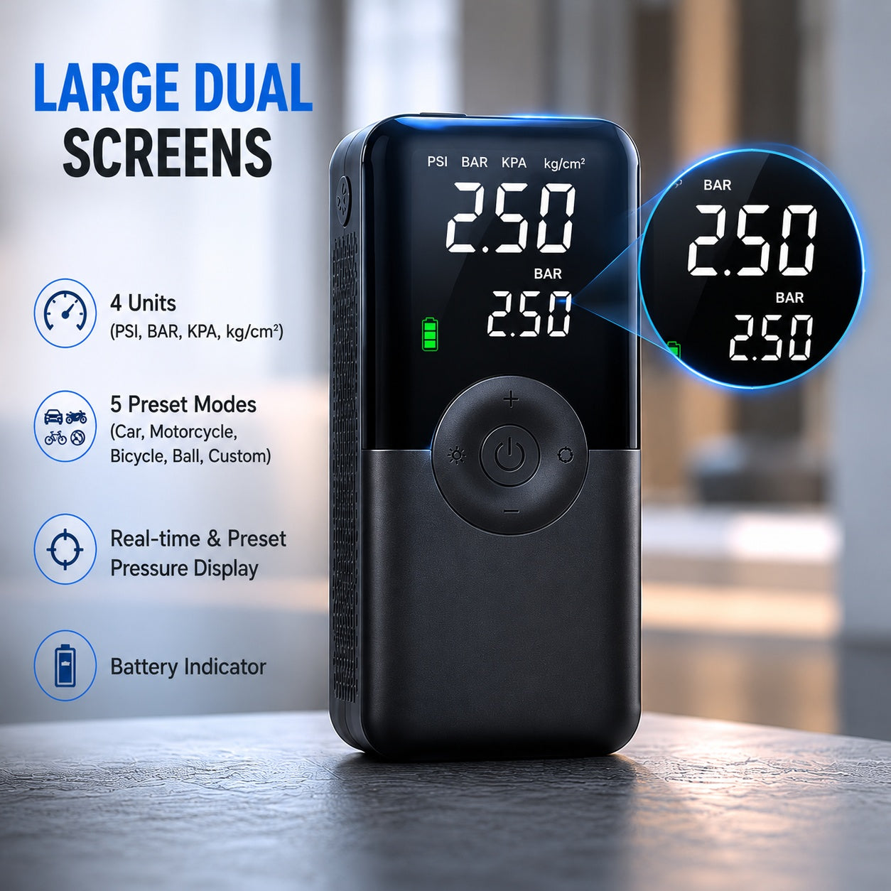 Carviteck™ AirGo X1 Cordless Tire Inflator
